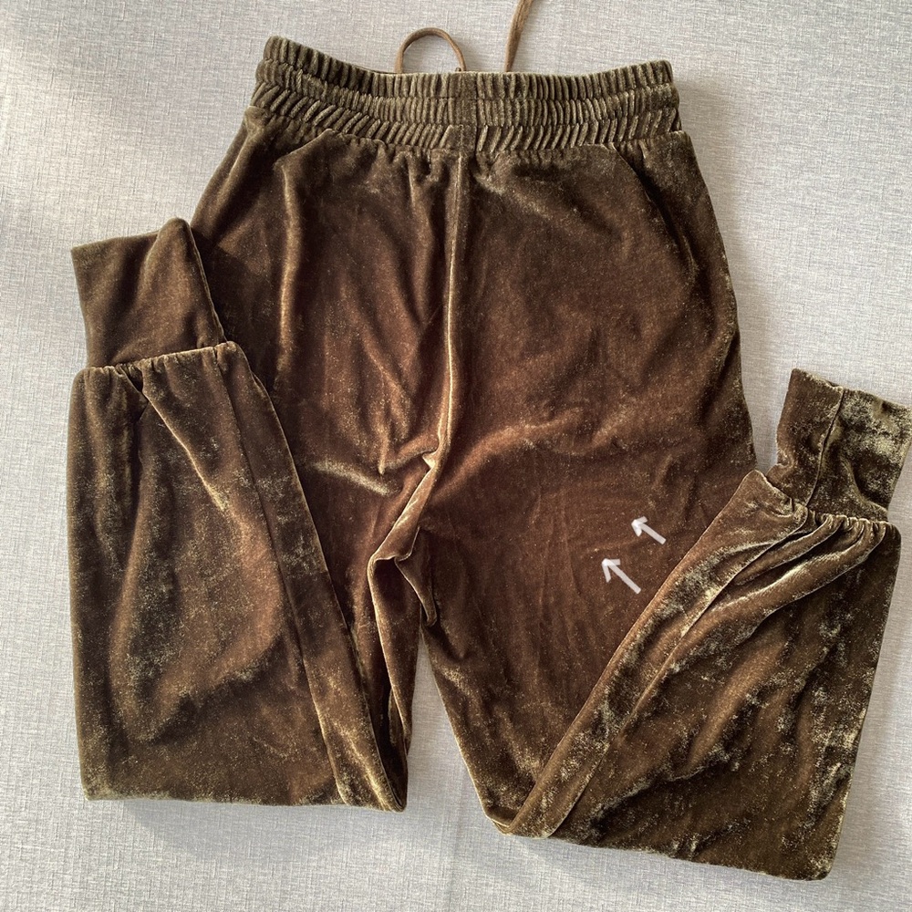 Michael Costello X Revolve | Stylish Comfy Velvet Jogger Sweatsuit Set Size XS - Picture 10 of 15